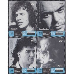 Argentina 2640/43 2006 Personalidades de la música 40 años de Rock Argentino MNH Argentina 2640/43 2006 Personalidades de la música 40 años de Rock Argentino MNH
