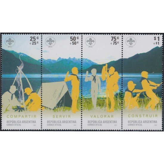 Argentina 2678/81 2007 100 del Scoutismo MNH Argentina 2678/81 2007 100 del Scoutismo MNH