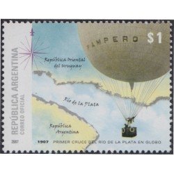 Argentina 2706 2007 Primer cruce del Río de la Plate en Globo MNH Argentina 2706 2007 Primer cruce del Río de la Plate en Globo MNH