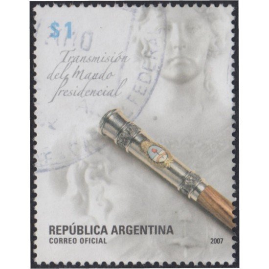 Argentina 2712 2007 Transmisión del mando Presidencial usado Argentina 2712 2007 Transmisión del mando Presidencial usado