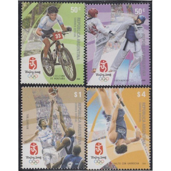 Argentina 2713/16 2007 Juegos Olímpicos de Verano en Pekín MNH Argentina 2713/16 2007 Juegos Olímpicos de Verano en Pekín MNH