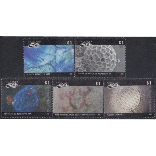 Argentina 2717/21 2007 50 Años de CONICET MNH Argentina 2717/21 2007 50 Años de CONICET MNH