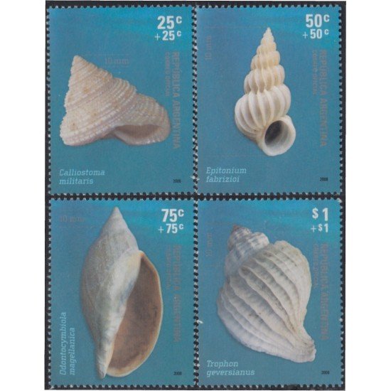 Argentina 2753/56 2008 Fauna Marina Crustáceos MNH
