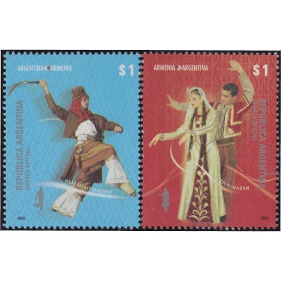 Argentina 2765/2766 2008 Bailes Populares MNH Argentina 2765/2766 2008 Bailes Populares MNH