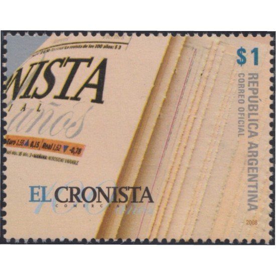 Argentina 2767 2008 100° del diario El Cronista Comercial MNH Argentina 2767 2008 100° del diario El Cronista Comercial MNH