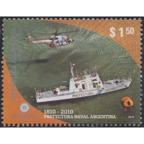 Argentina 2853 2010 Bicentenario de la prefectura naval argentina usado Argentina 2853 2010 Bicentenario de la prefectura naval argentina usado