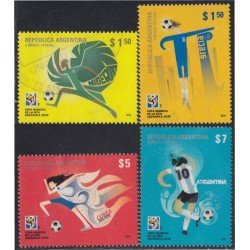 Argentina 2855/58 2010 Copa del mundo de fútbol 2010 en África del Sur usados Argentina 2855/58 2010 Copa del mundo de fútbol 2010 en África del Sur usados