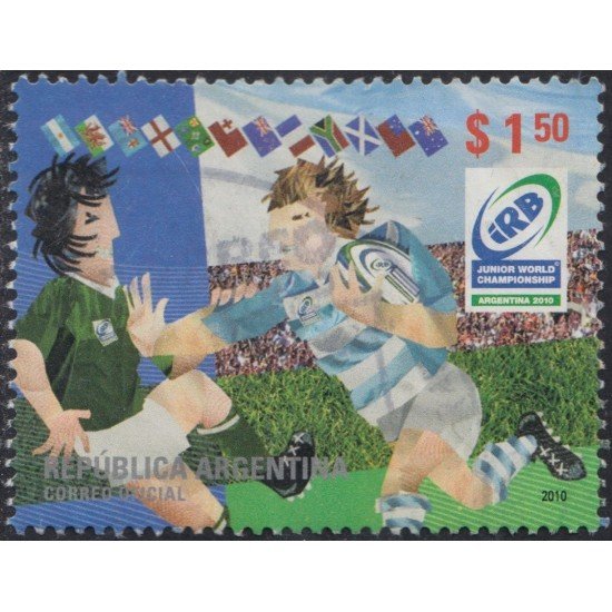 Argentina 2859 2010 Campeonato del mundo de fútbol de Rugby juvenil en Argentina usado Argentina 2859 2010 Campeonato del mundo de fútbol de Rugby juvenil en Argentina usado