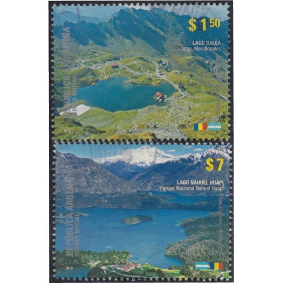 Argentina 2866/67 2010 Lagos de Montañas en Argentina y Rumanía usados Argentina 2866/67 2010 Lagos de Montañas en Argentina y Rumanía usados