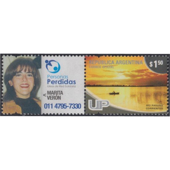 Argentina 2868 2010 Serie antigua Río Paraná Idea de Red solidaria para personas perdidas MNH Argentina 2868 2010 Serie antigua Río Paraná Idea de Red solidaria para personas perdidas MNH