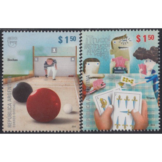 Argentina 2873/74 2010 América UPAEP Juegos tradicionales MNH Argentina 2873/74 2010 América UPAEP Juegos tradicionales MNH