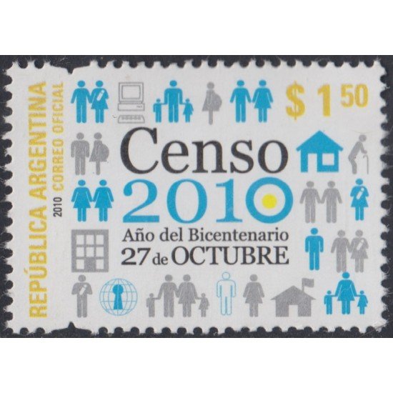 Argentina 2876 2010 Censo poblacional MNH Argentina 2876 2010 Censo poblacional MNH