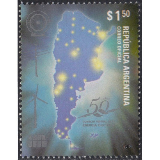 Argentina 2882 2010 50º aniversario del Consejo Federal de Electricidad MNH Argentina 2882 2010 50º aniversario del Consejo Federal de Electricidad MNH