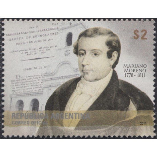 Argentina 2903 2011 Personalidad Mariano Moreno abogado MNH Argentina 2903 2011 Personalidad Mariano Moreno abogado MNH