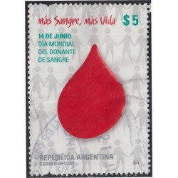 Argentina 2904 2011 Día Internacional por la donación de sangre usado Argentina 2904 2011 Día Internacional por la donación de sangre usado