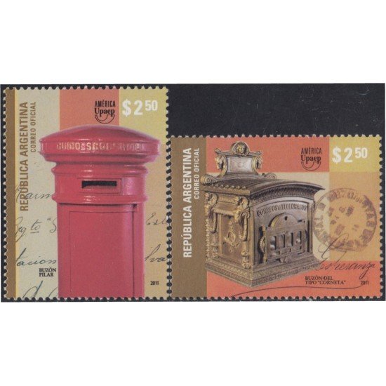 Argentina 2913/14 2011 América UPAEP Buzones MNH Argentina 2913/14 2011 América UPAEP Buzones MNH