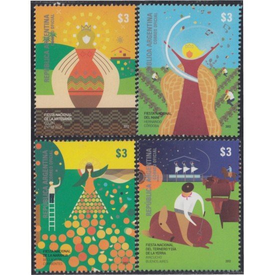 Argentina 2915/18 2011 Fiestas nacionales MNH Argentina 2915/18 2011 Fiestas nacionales MNH