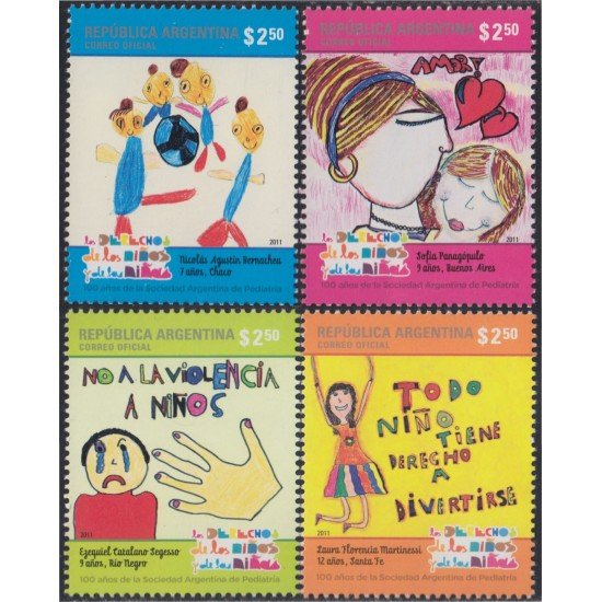 Argentina 2933/36 2011 Centenario de la sociedad argentina de pediatría MNH Argentina 2933/36 2011 Centenario de la sociedad argentina de pediatría MNH
