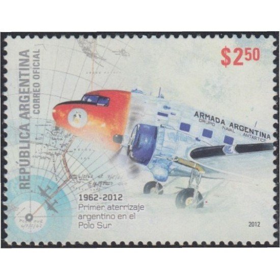 Argentina 2937 2012 50 años del 1er vuelo argentino al polo sur MNH Argentina 2937 2012 50 años del 1er vuelo argentino al polo sur MNH