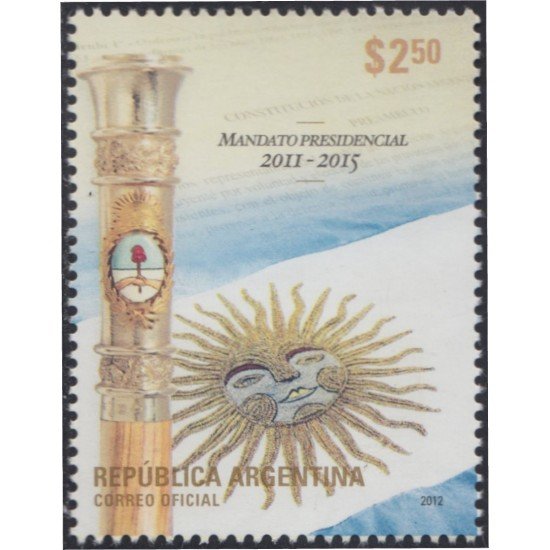 Argentina 2943 2012 Personalidad Cristina Fernández Kirchner Bandera MNH Argentina 2943 2012 Personalidad Cristina Fernández Kirchner Bandera MNH