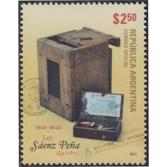 Argentina 2953 2012 Centenario de la Ley Sáenz Peña MNH Argentina 2953 2012 Centenario de la Ley Sáenz Peña MNH