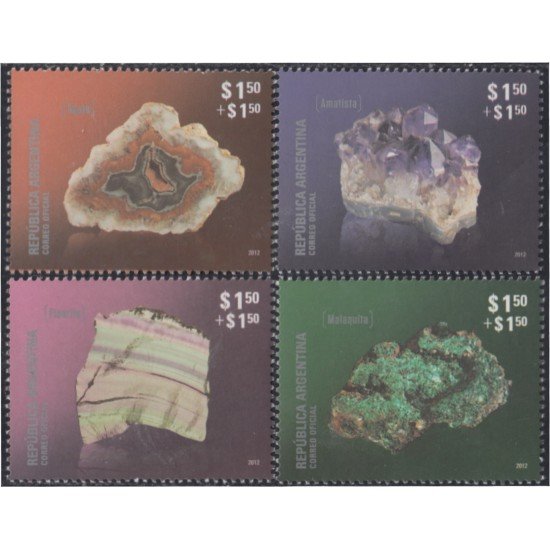 Argentina 2956/59 2012 Rocas y minerales MNH Argentina 2956/59 2012 Rocas y minerales MNH