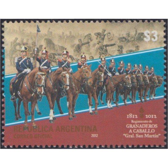 Argentina 2965 2012 Bicentenario del Regimiento de Granaderos a caballo del General San Martín MNH Argentina 2965 2012 Bicentenario del Regimiento de Granaderos a caballo del General San Martín MNH