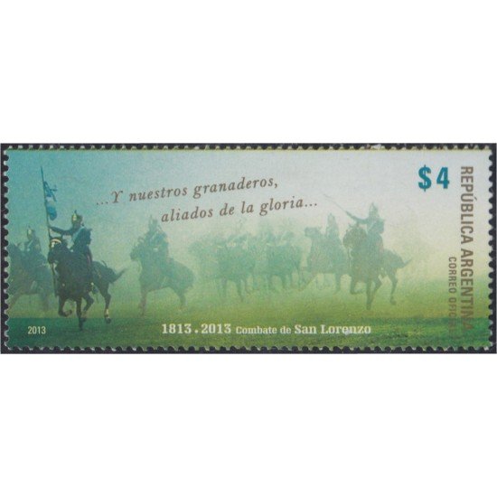 Argentina 3000 2013 Combate de San Lorenzo MNH Argentina 3000 2013 Combate de San Lorenzo MNH