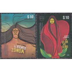 Argentina 3044/45 2014 América UPAEP Mitos y Leyendas MNH