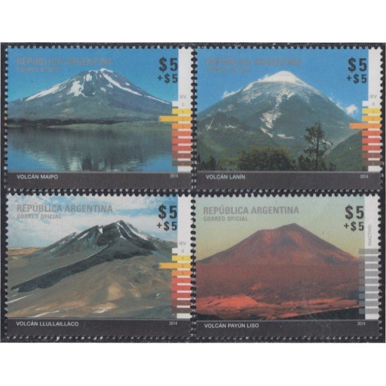 Argentina 3051/54 2014 Volcanes volcanoes MNH Argentina 3051/54 2014 Volcanes volcanoes MNH