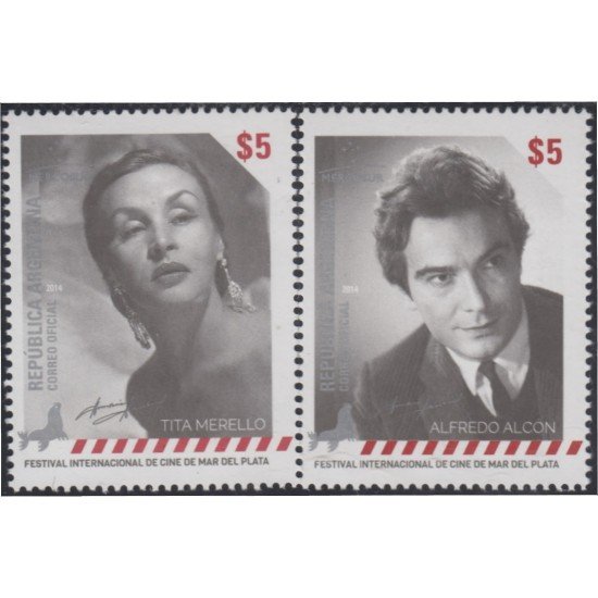 Argentina 3068/69 2014 Tita Merello Alfredo Alcón MNH Argentina 3068/69 2014 Tita Merello Alfredo Alcón MNH