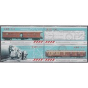 Argentina 3152/55  2016 Vagón postal trenes trains MNH