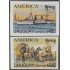 Upaep 1994 Uruguay 1487/88 sin dentar imperforated horse ship barco caballo