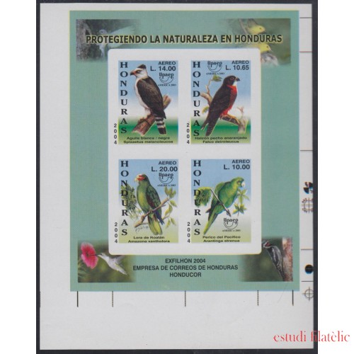 Upaep 2003 Honduras HB 73 sin dentar pájaros bird águila lora perico halcón 