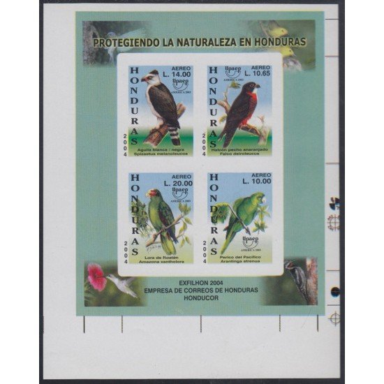 Upaep 2003 Honduras HB 73 sin dentar pájaros bird águila lora perico halcón Upaep 2003 Honduras HB 73 sin dentar pájaros bird águila lora perico halcón
