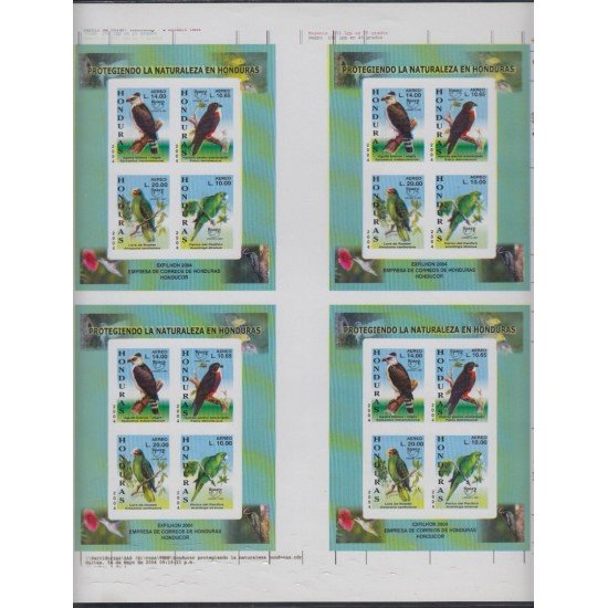 Upaep 2003 Honduras HB 73 sin dentar hoja completa pájaros bird Upaep 2003 Honduras HB 73 sin dentar hoja completa pájaros bird
