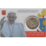 Vaticano 2018 Cartera Oficial Coin Card nº 9 Moneda 0.50 € euros 