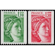France Francia 2062/63 1979 Sabina MNH France Francia 2062/63 1979 Sabina MNH
