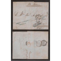 Francia Carta de Marsella a Palma de Mallorca 1858 Francia Carta de Marsella a Palma de Mallorca 1858