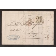 Francia  Carta de Bayona a Zaragoza 1853 
