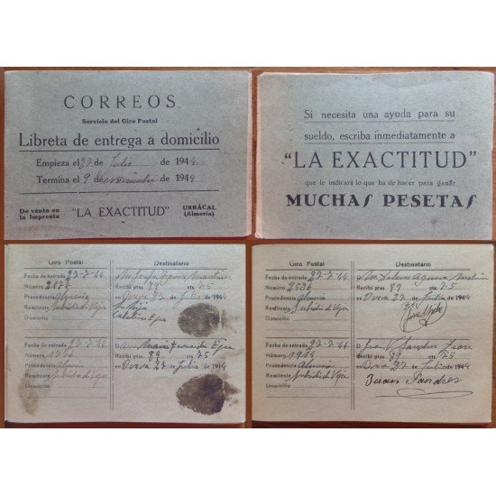 España Spain Servicio Giro Postal Libreta de entrega a Domicilio España Spain Servicio Giro Postal Libreta de entrega a Domicilio