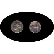 Moneda  Estátera de Electrón ZEUGITANIA-CARTAGO 375-320 a.C. 