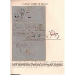 Francia Carta de Genova a Barcelona 1858 con error del fechador de llegada Francia Carta de Genova a Barcelona 1858 con error del fechador de llegada