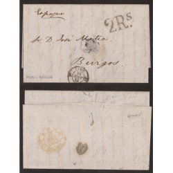 Francia Carta de Paris a Burgos 1853 Francia Carta de Paris a Burgos 1853