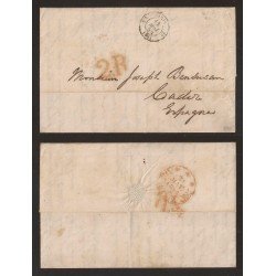 Francia Carta de Paris a Cadiz 1854 Francia Carta de Paris a Cadiz 1854