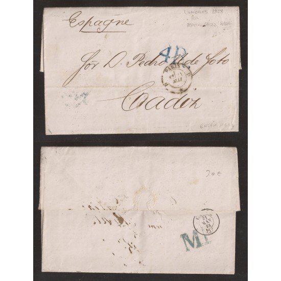Inglaterra de Londres a Cádiz Via Paris 1858 Inglaterra de Londres a Cádiz Via Paris 1858