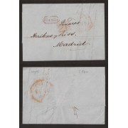 Francia Carta de Bayona a Madrid 1853