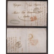 Francia carta de Marsella a Cadiz 1852 Via Bayona