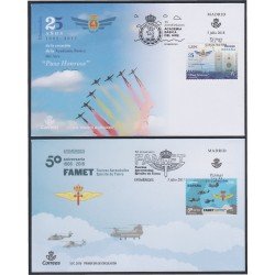 España Spain 5239/40 2018 50 Aniversario FAMET Fuerzas Aeromóviles Ejército de Tierra SPD Sobre Primer Día España Spain 5239/40 2018 50 Aniversario FAMET Fuerzas Aeromóviles Ejército de Tierra SPD Sobre Primer Día