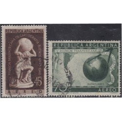 Argentina A- 31/32 1948/49 4° Reunión Panamericana de Cartografía usados Argentina A- 31/32 1948/49 4° Reunión Panamericana de Cartografía usados